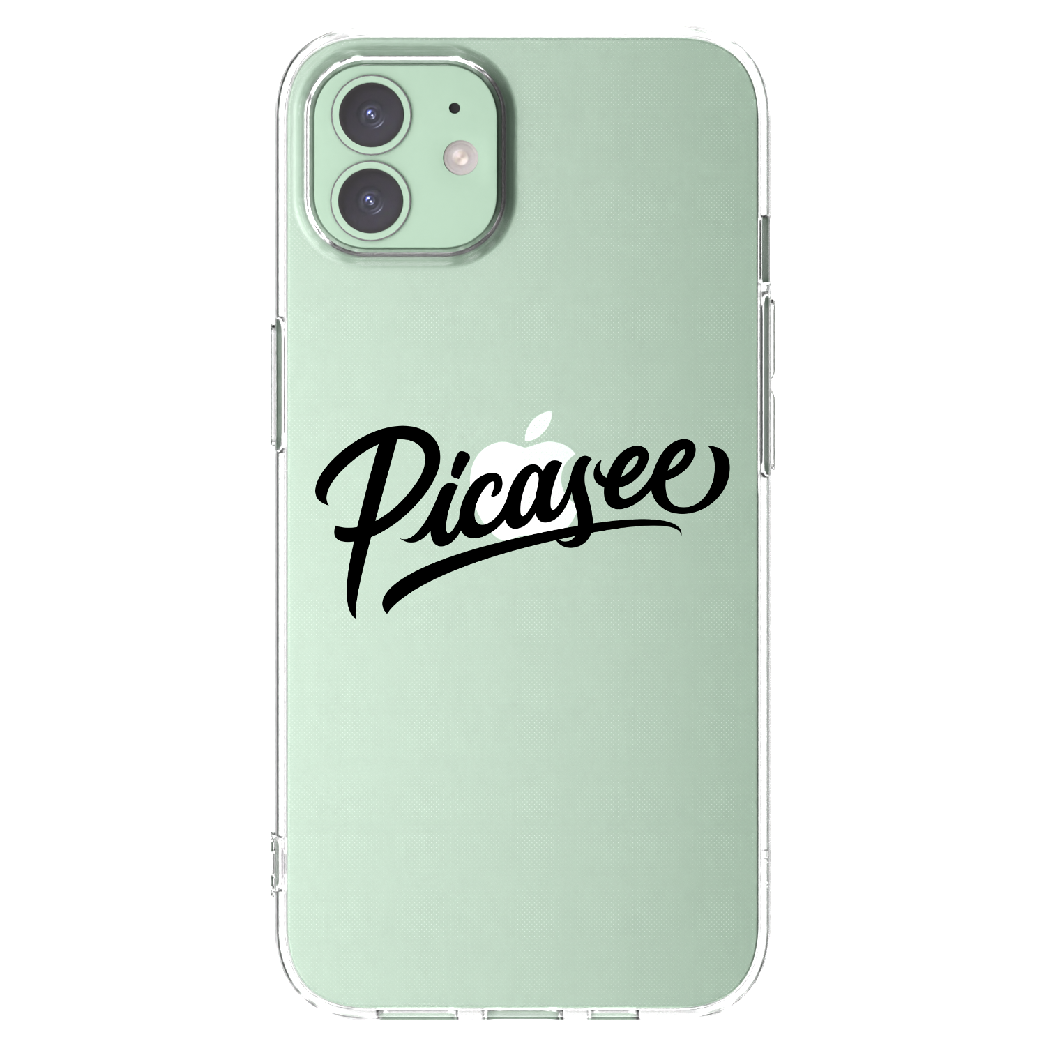 Picasee husă transparentă din silicon pentru Apple iPhone 12 - Picasee - old logo - black