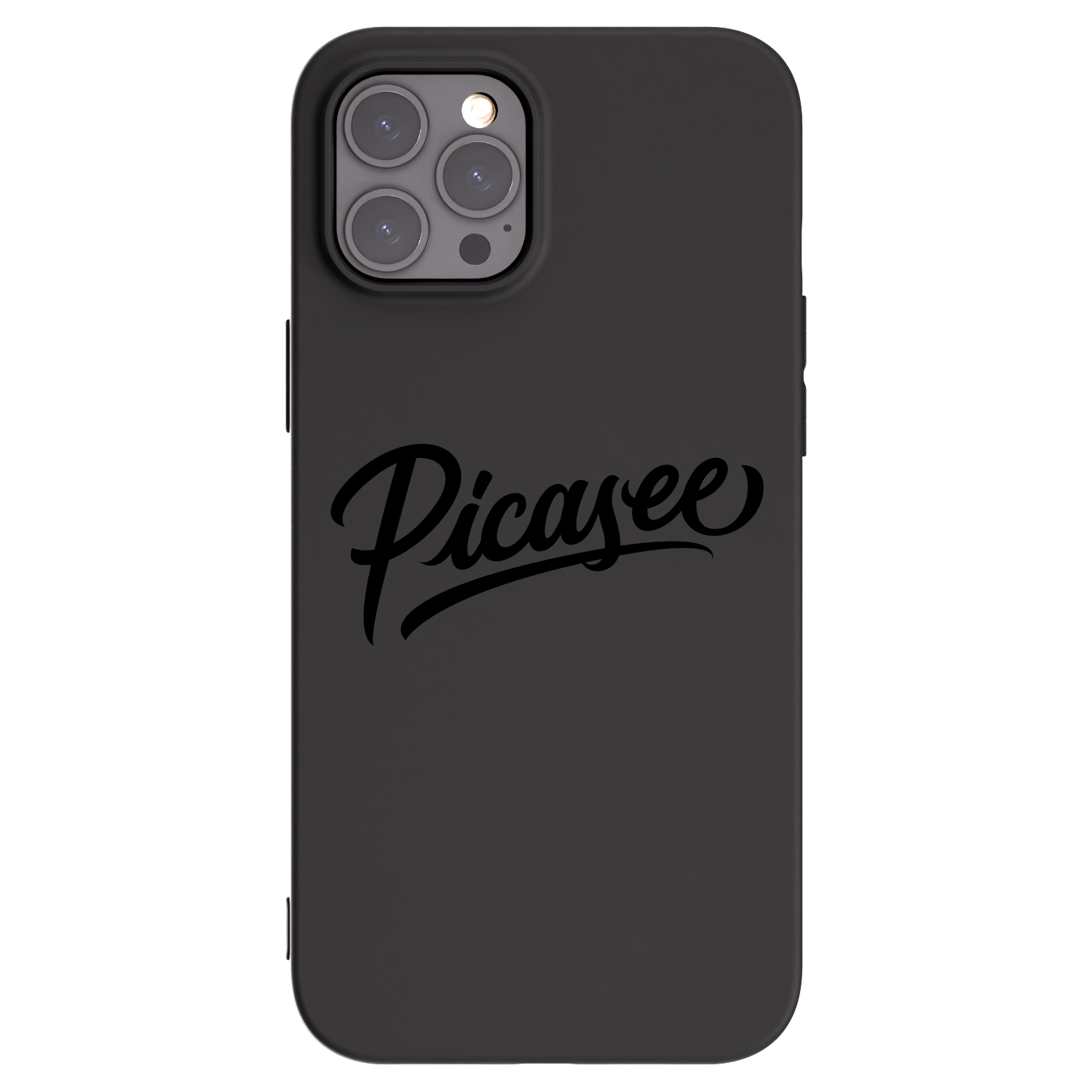 Picasee husă neagră din silicon pentru Apple iPhone 12 Pro Max - Picasee - old logo - black