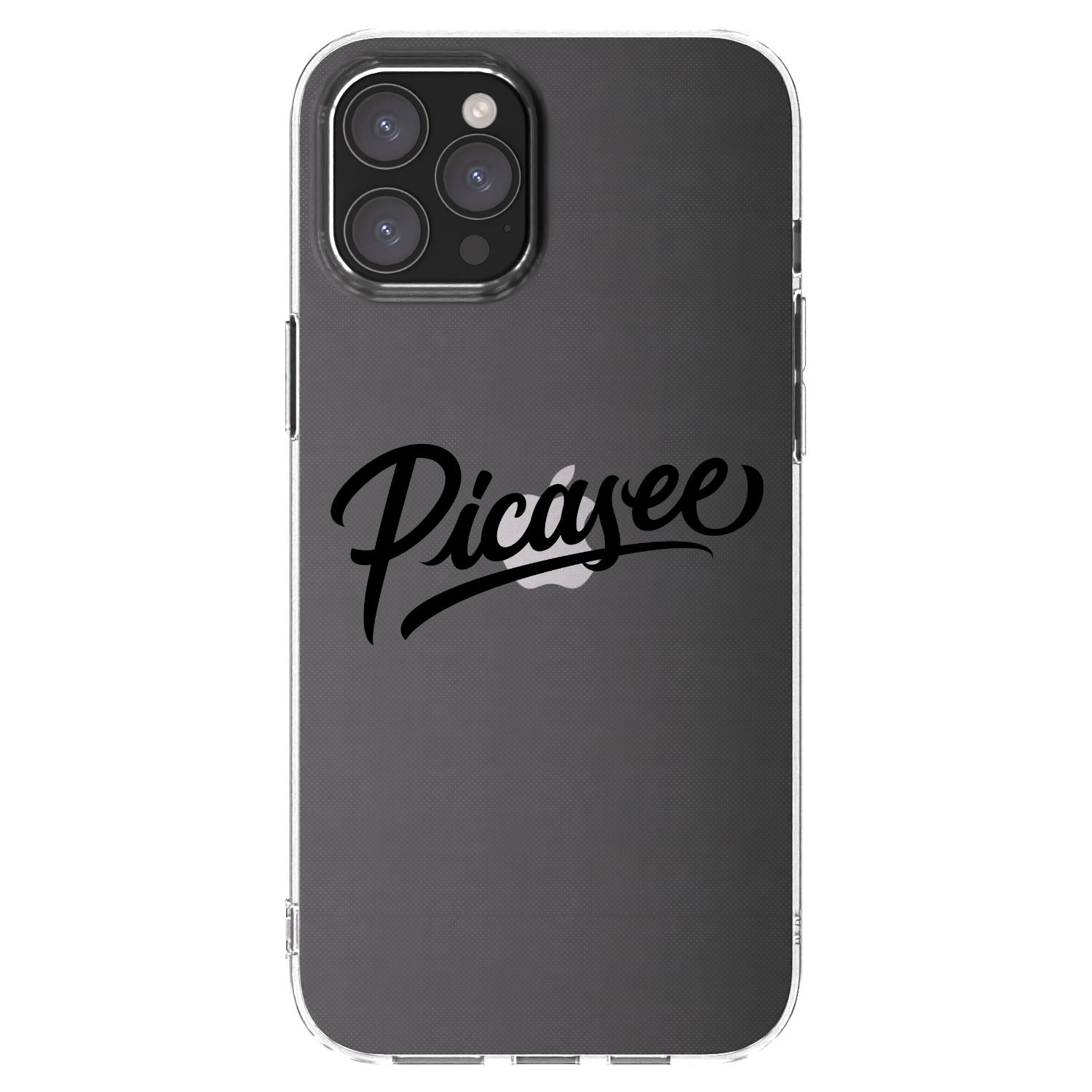 Picasee husă transparentă din silicon pentru Apple iPhone 12 Pro Max - Picasee - old logo - black