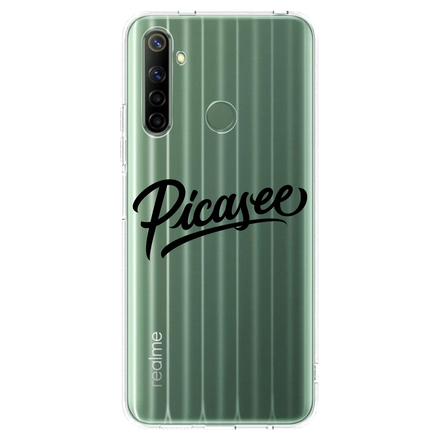 Picasee husă transparentă din silicon pentru Realme 6i - Picasee - old logo - black
