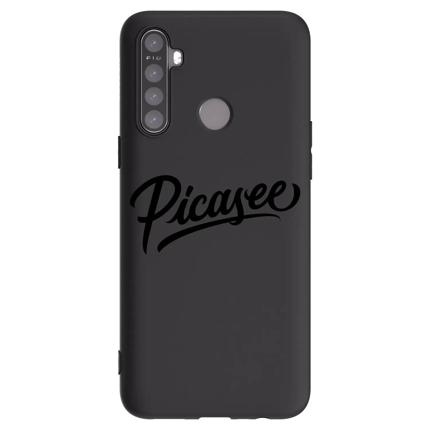 Picasee husă neagră din silicon pentru Realme 5 - Picasee - old logo - black