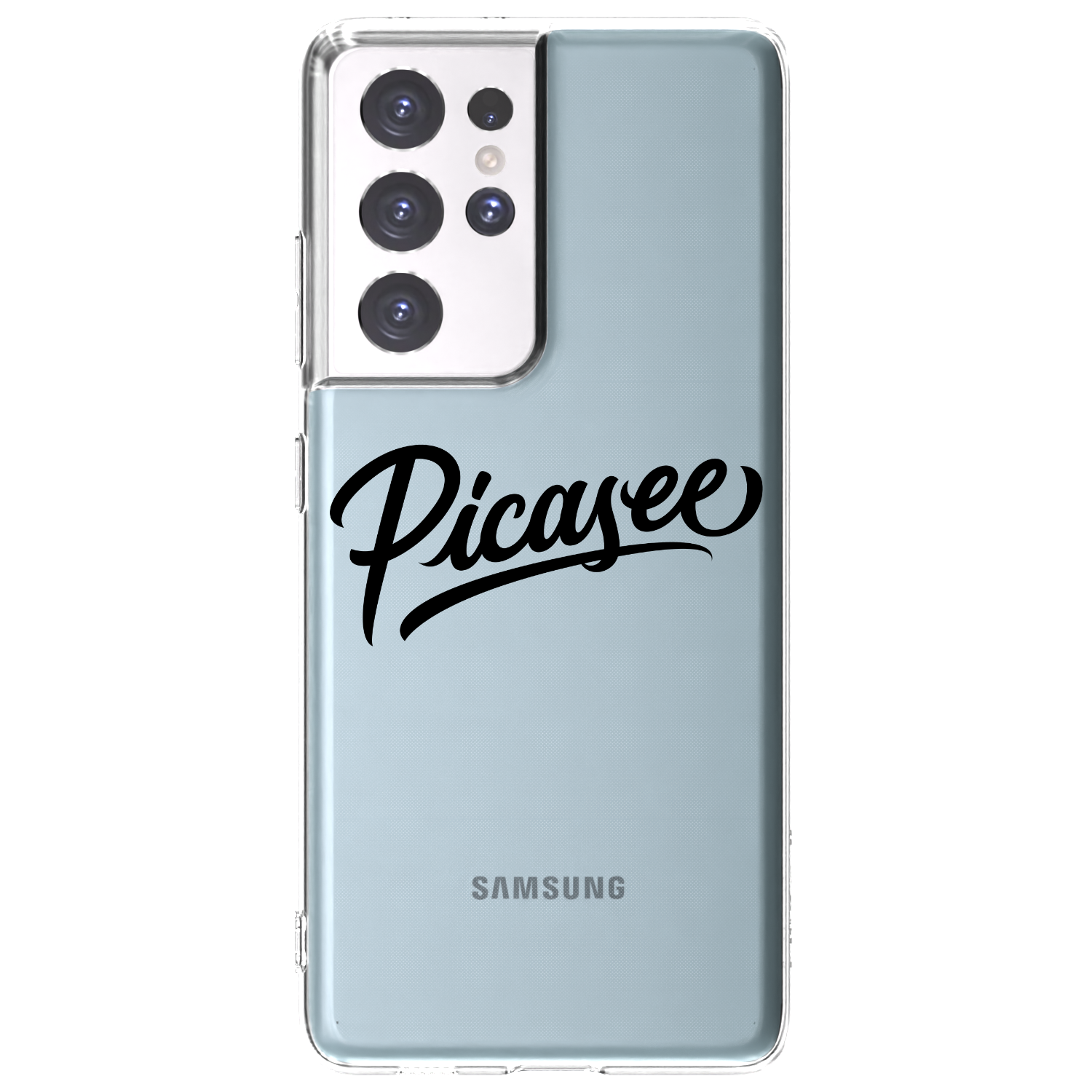 Picasee husă transparentă din silicon pentru Samsung Galaxy S21 Ultra 5G G998B - Picasee - old logo - black