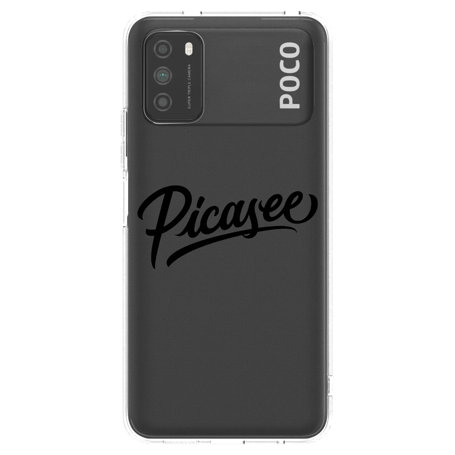 Picasee husă transparentă din silicon pentru Xiaomi Poco M3 - Picasee - old logo - black