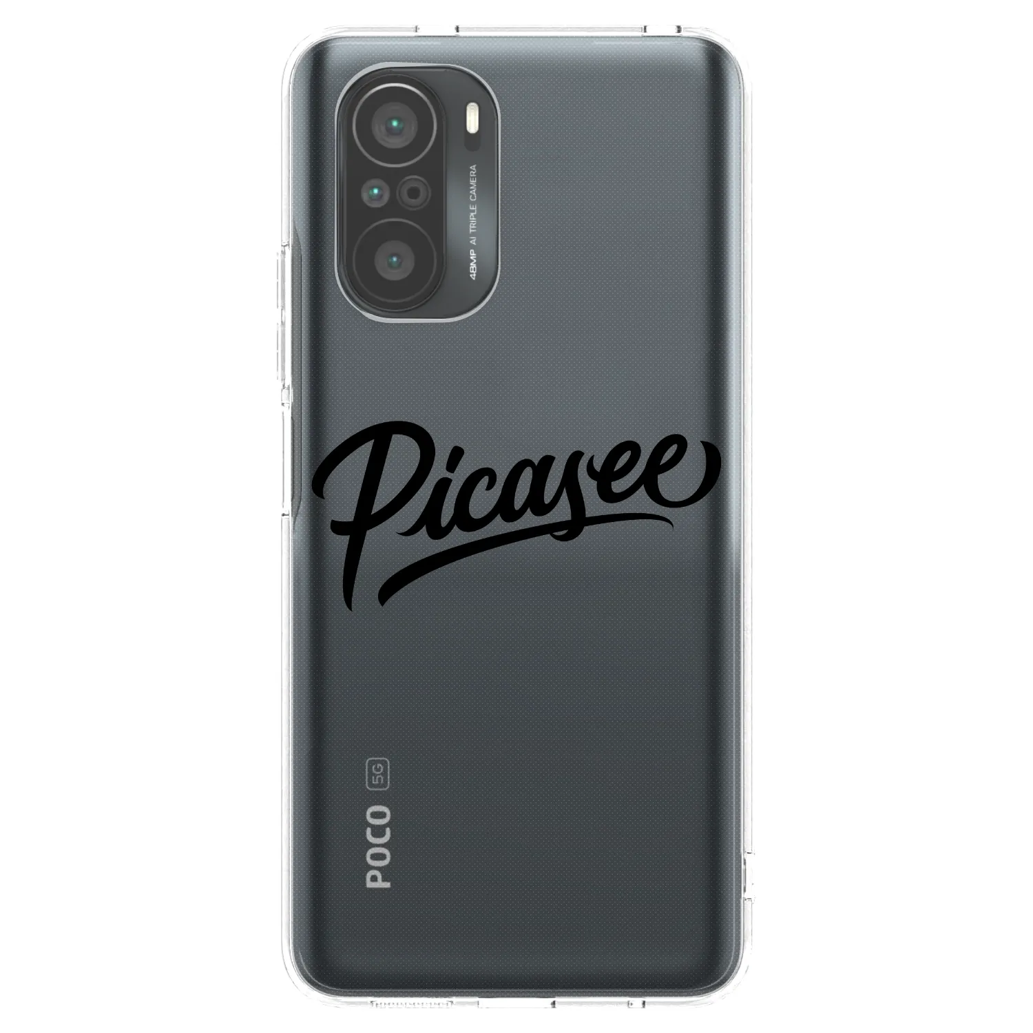 Picasee husă transparentă din silicon pentru Xiaomi Poco F3 - Picasee - old logo - black