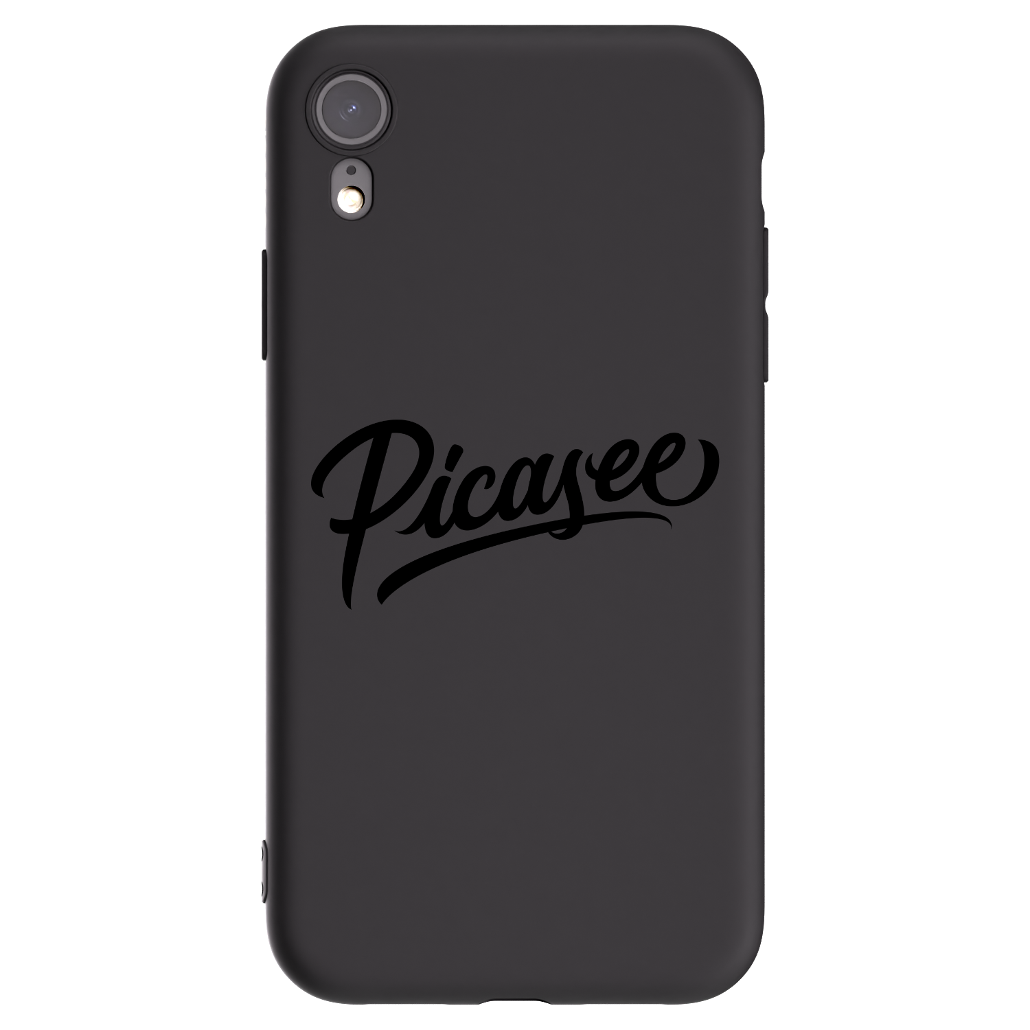 Picasee husă neagră din silicon pentru Apple iPhone XR - Picasee - old logo - black