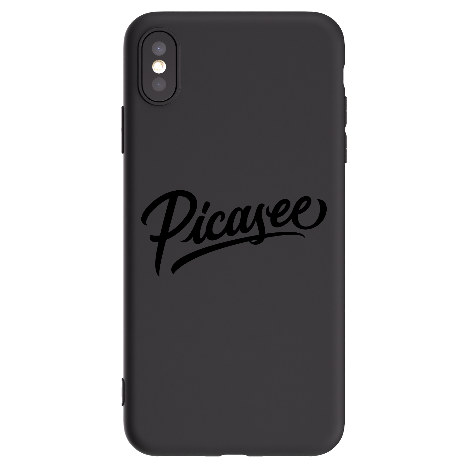 Picasee husă neagră din silicon pentru Apple iPhone XS Max - Picasee - old logo - black