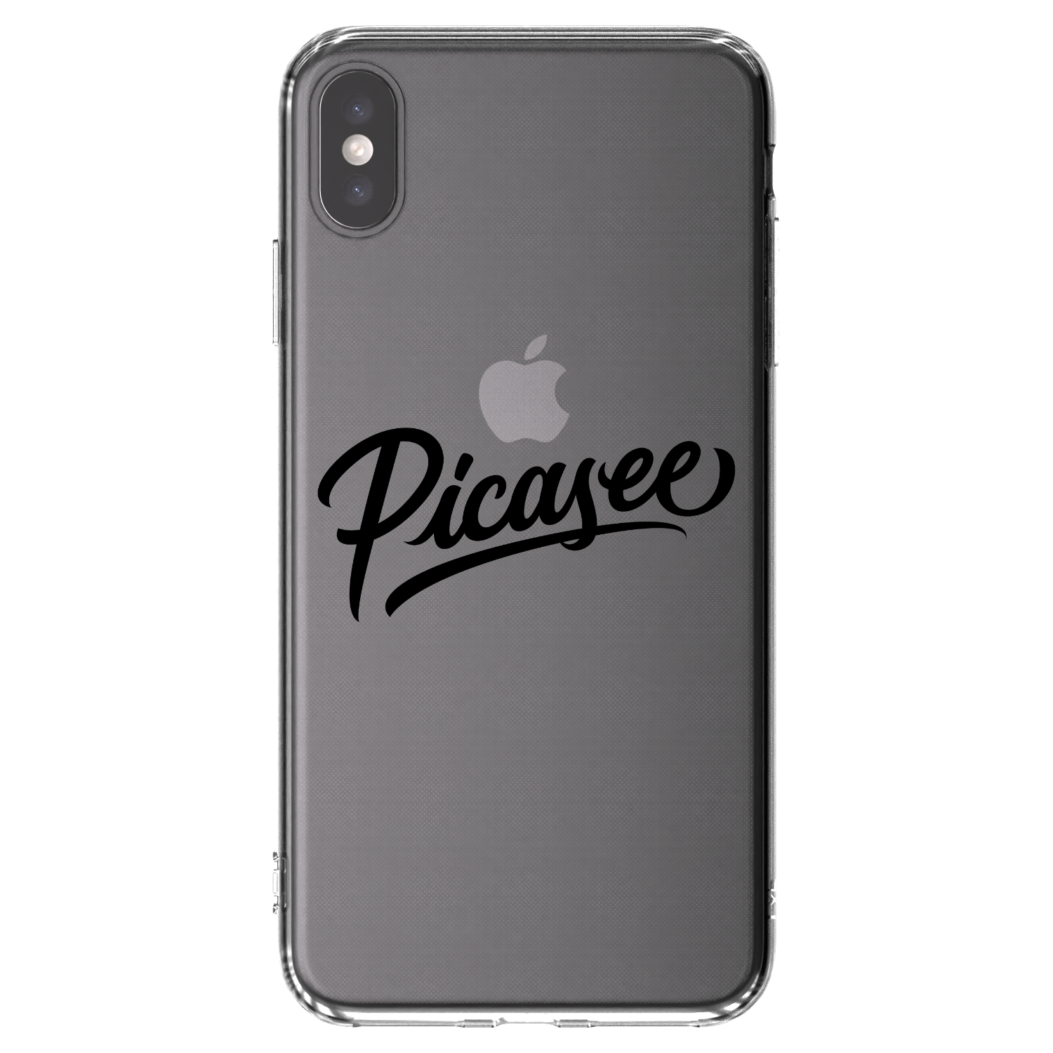 Picasee husă transparentă din silicon pentru Apple iPhone XS Max - Picasee - old logo - black