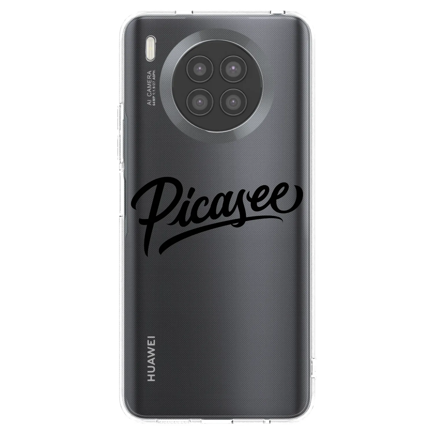 Picasee husă transparentă din silicon pentru Huawei Nova 8i - Picasee - old logo - black