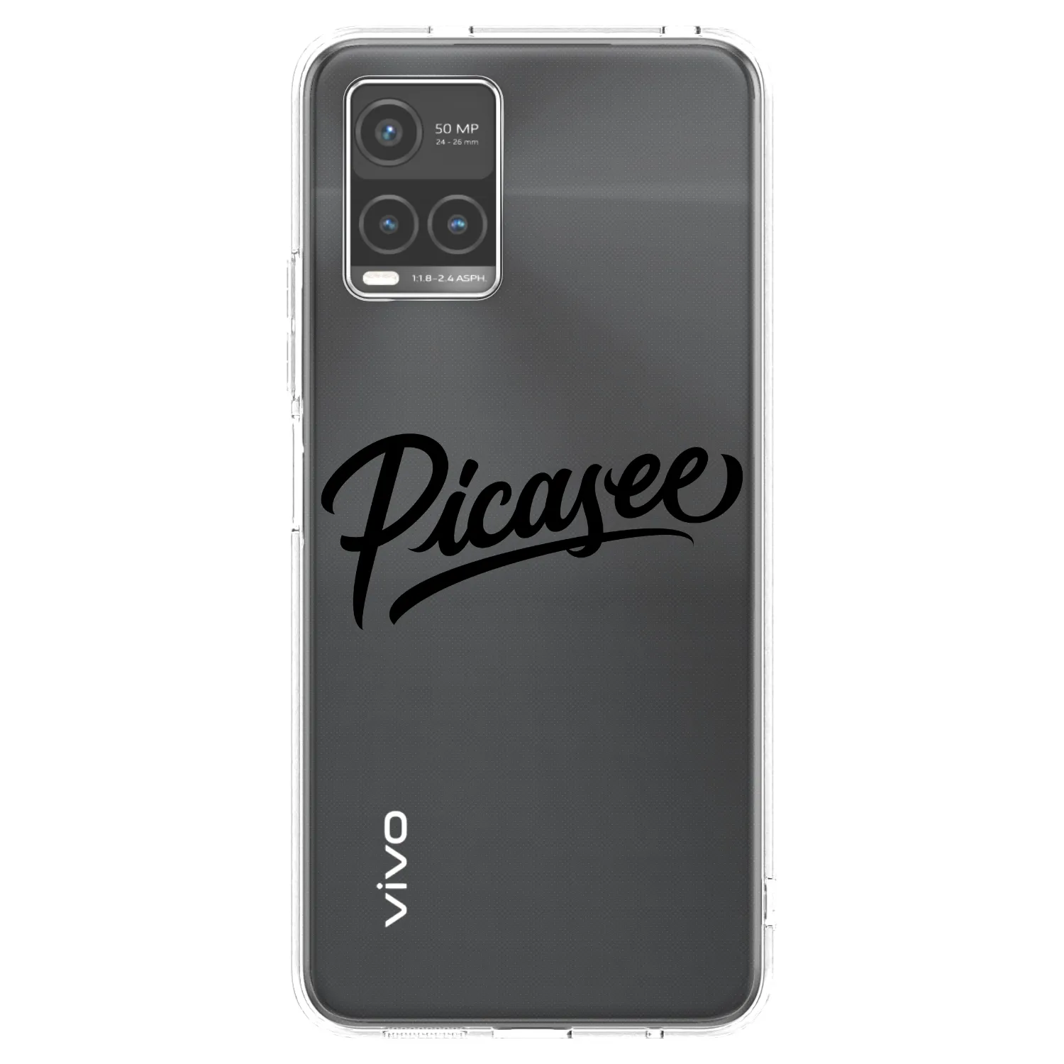 Picasee husă transparentă din silicon pentru Vivo Y33s - Picasee - old logo - black