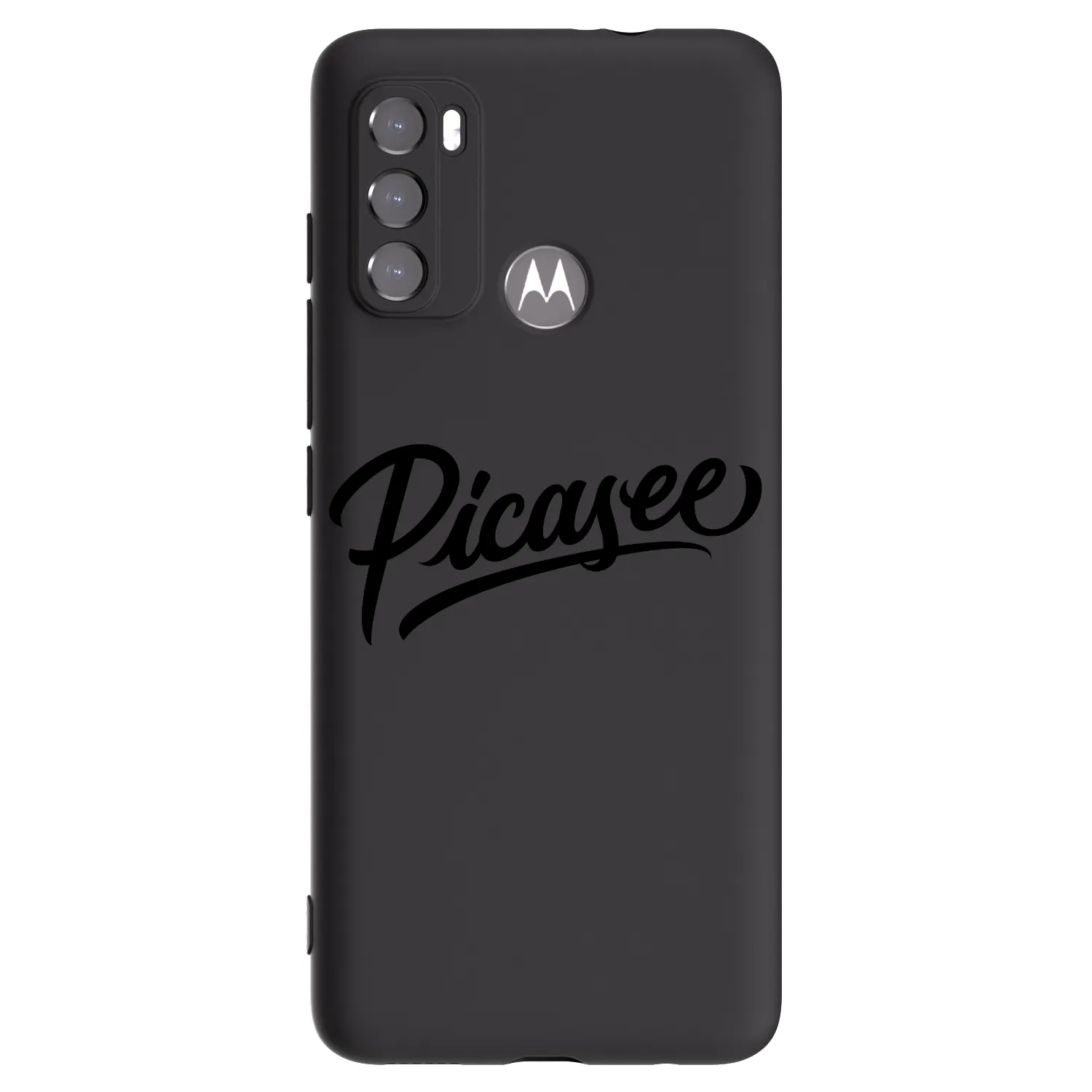 Picasee husă neagră din silicon pentru Motorola Moto G60 - Picasee - old logo - black