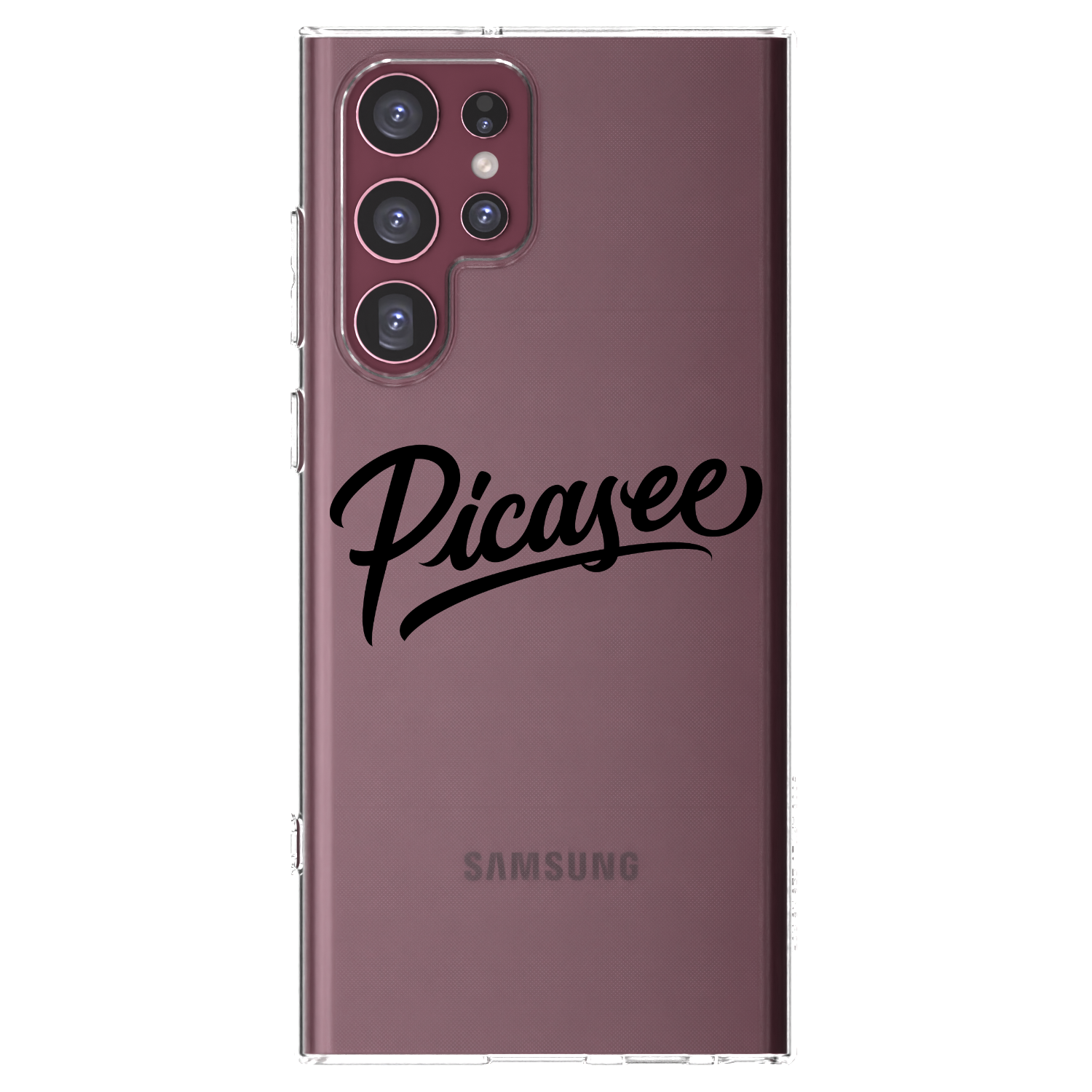 Picasee husă transparentă din silicon pentru Samsung Galaxy S22 Ultra 5G - Picasee - old logo - black