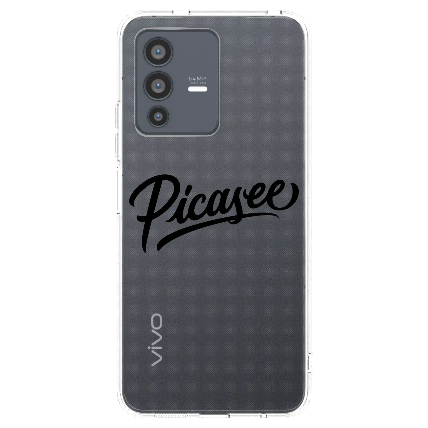 Picasee husă transparentă din silicon pentru Vivo V23 5G - Picasee - old logo - black