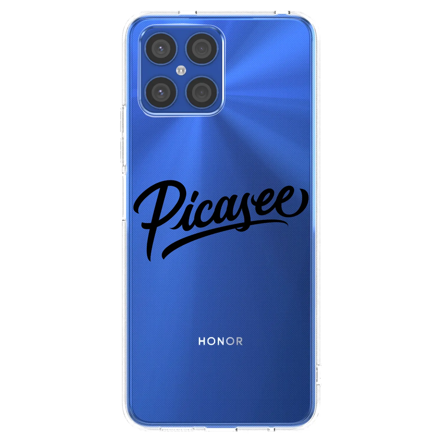 Picasee husă transparentă din silicon pentru Honor X8 4G - Picasee - old logo - black