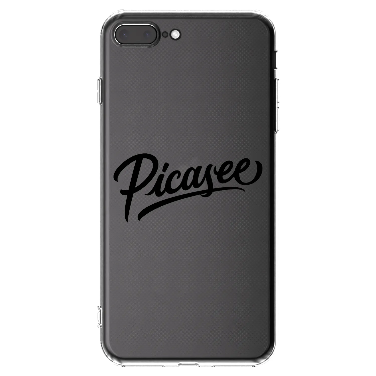 Picasee husă transparentă din silicon pentru Apple iPhone 8 Plus - Picasee - old logo - black