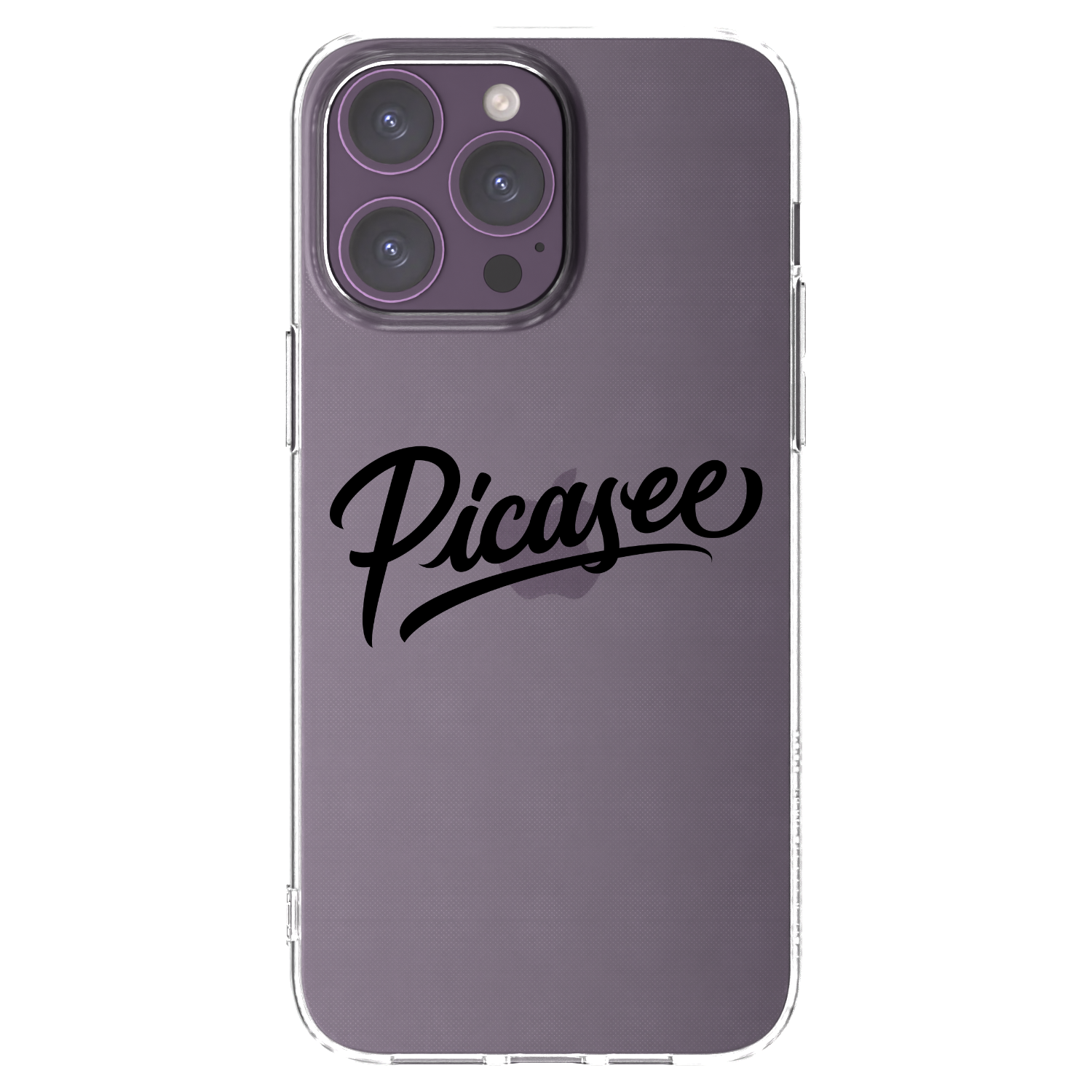 Picasee husă transparentă din silicon pentru Apple iPhone 14 Pro Max - Picasee - old logo - black
