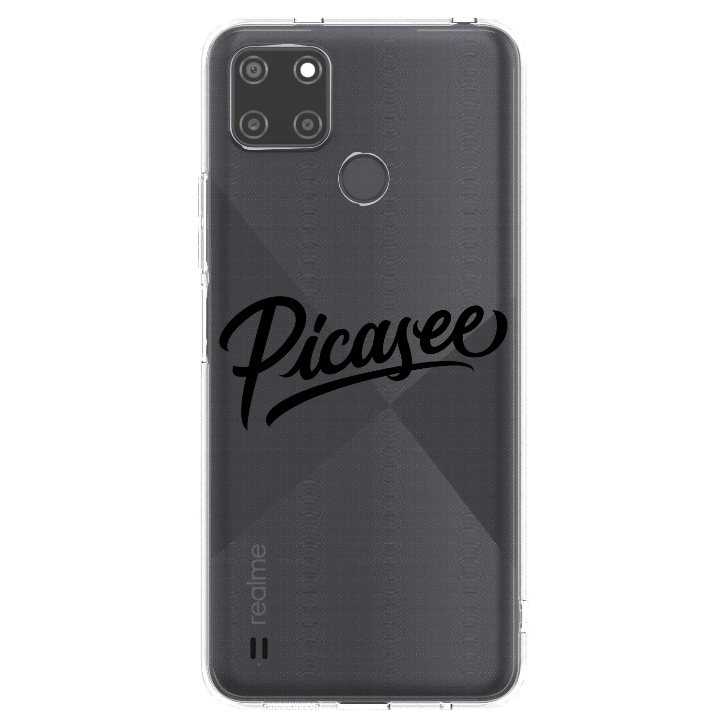 Picasee husă transparentă din silicon pentru Realme C21Y - Picasee - old logo - black