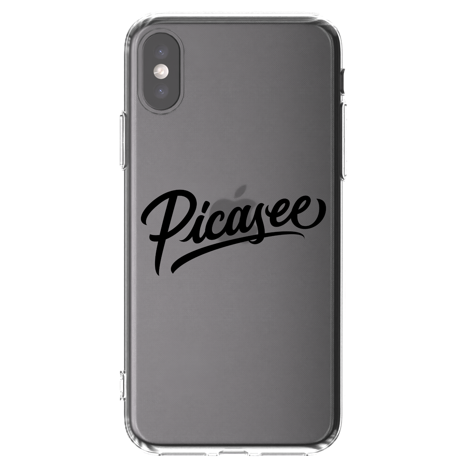 Picasee husă transparentă din silicon pentru Apple iPhone X/XS - Picasee - old logo - black