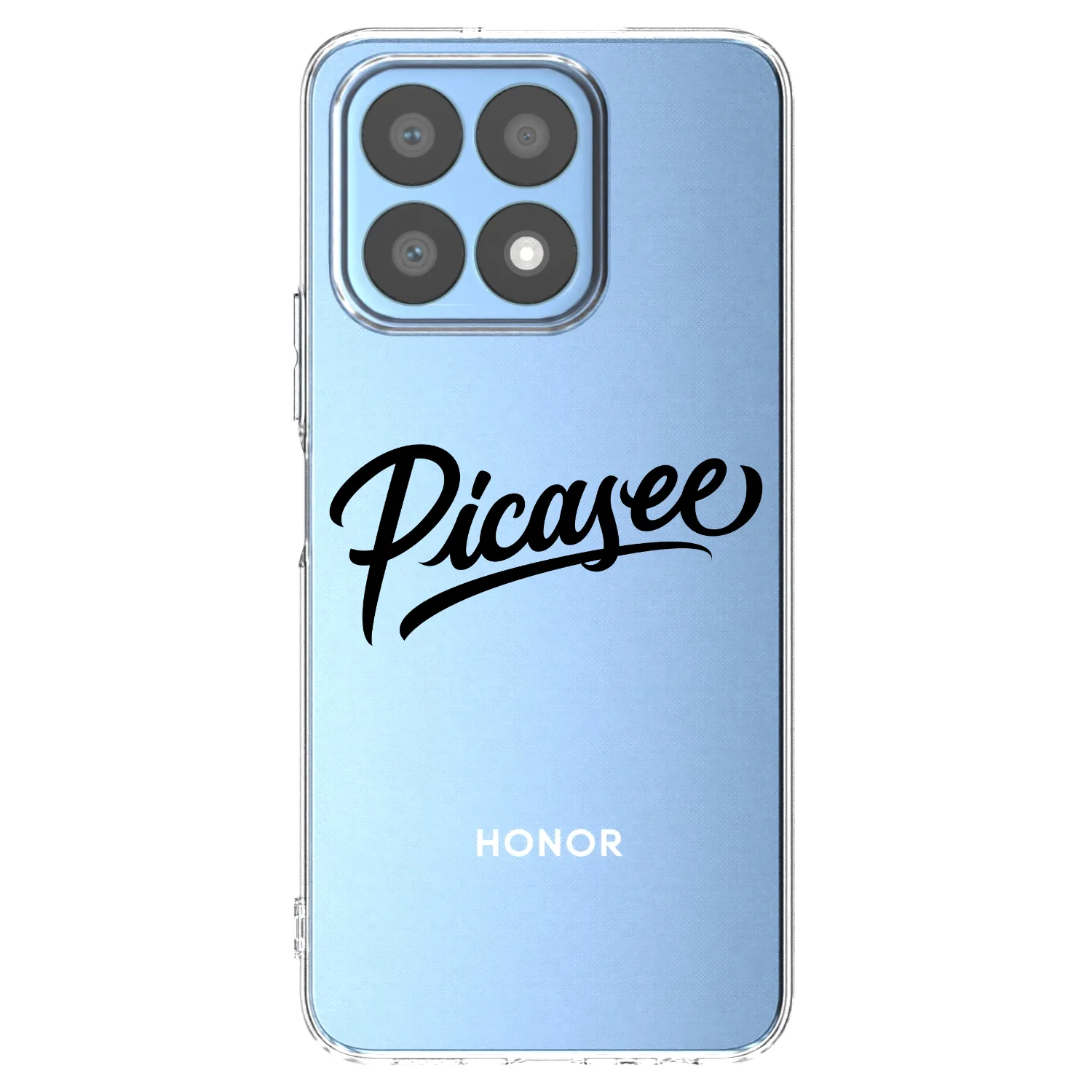 Picasee husă transparentă din silicon pentru Honor X8a - Picasee - old logo - black