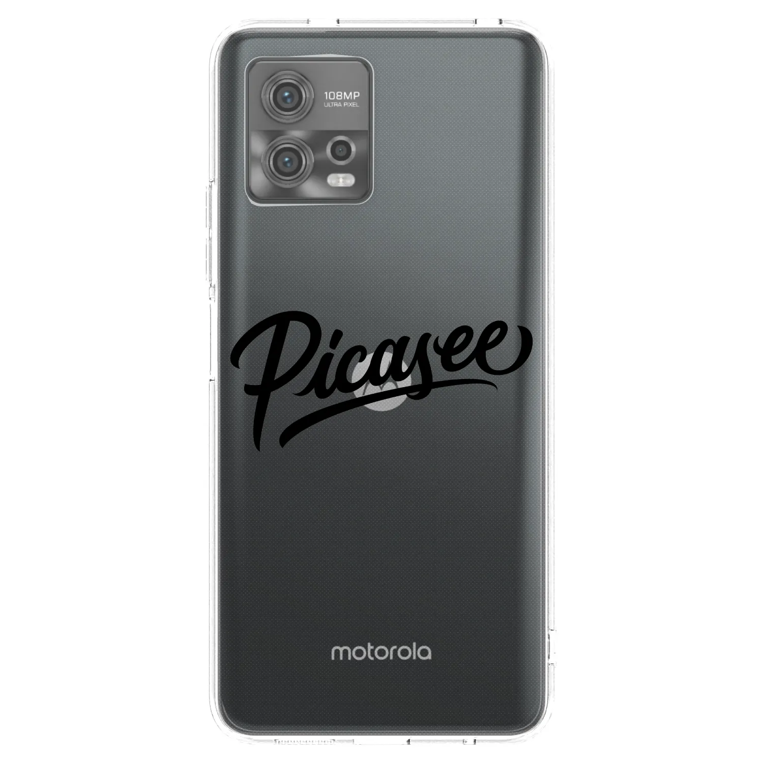 Picasee husă transparentă din silicon pentru Motorola Moto G72 - Picasee - old logo - black