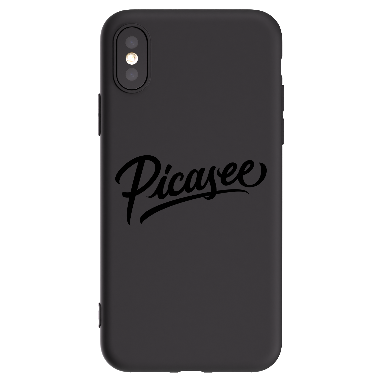 Picasee husă neagră din silicon pentru Apple iPhone X/XS - Picasee - old logo - black