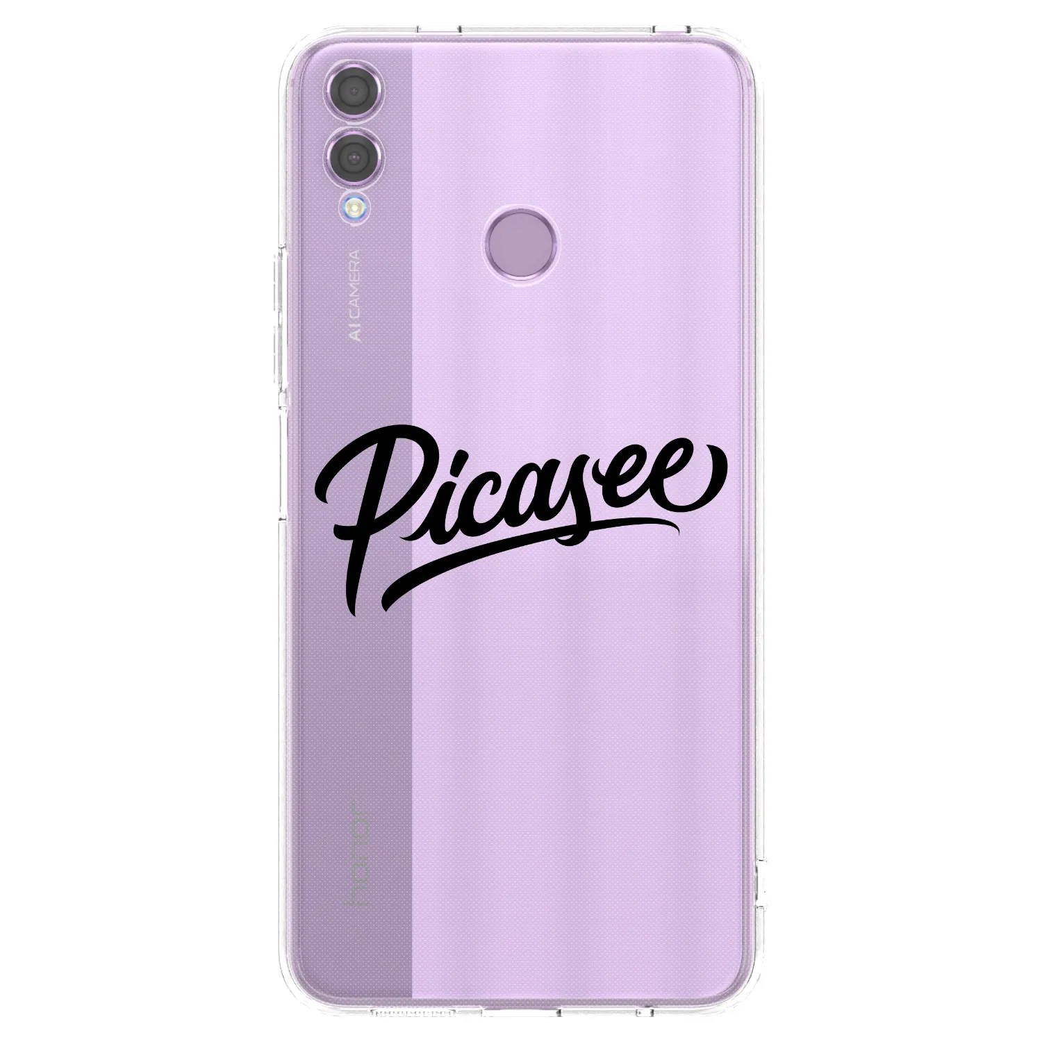 Picasee husă transparentă din silicon pentru Honor 8X - Picasee - old logo - black