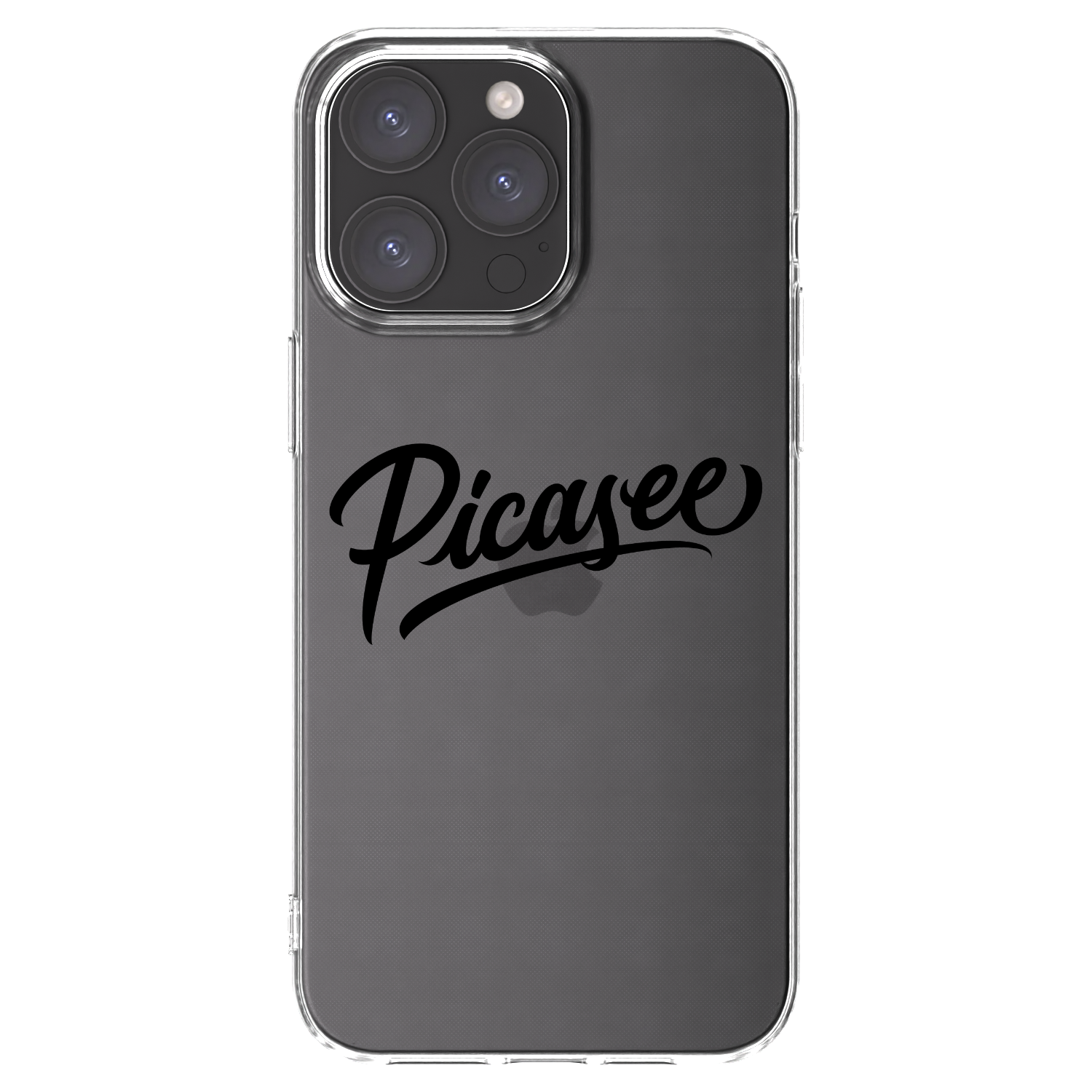 Picasee husă transparentă din silicon pentru Apple iPhone 15 Pro Max - Picasee - old logo - black