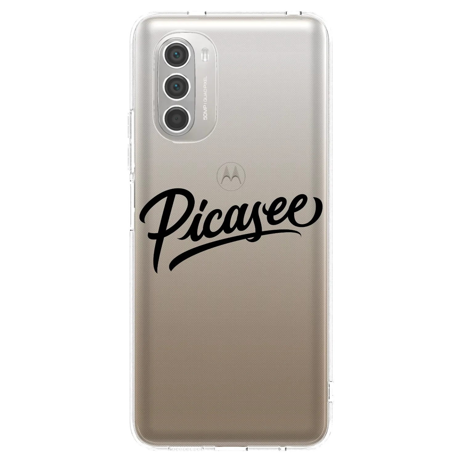 Picasee husă transparentă din silicon pentru Motorola Moto G51 - Picasee - old logo - black