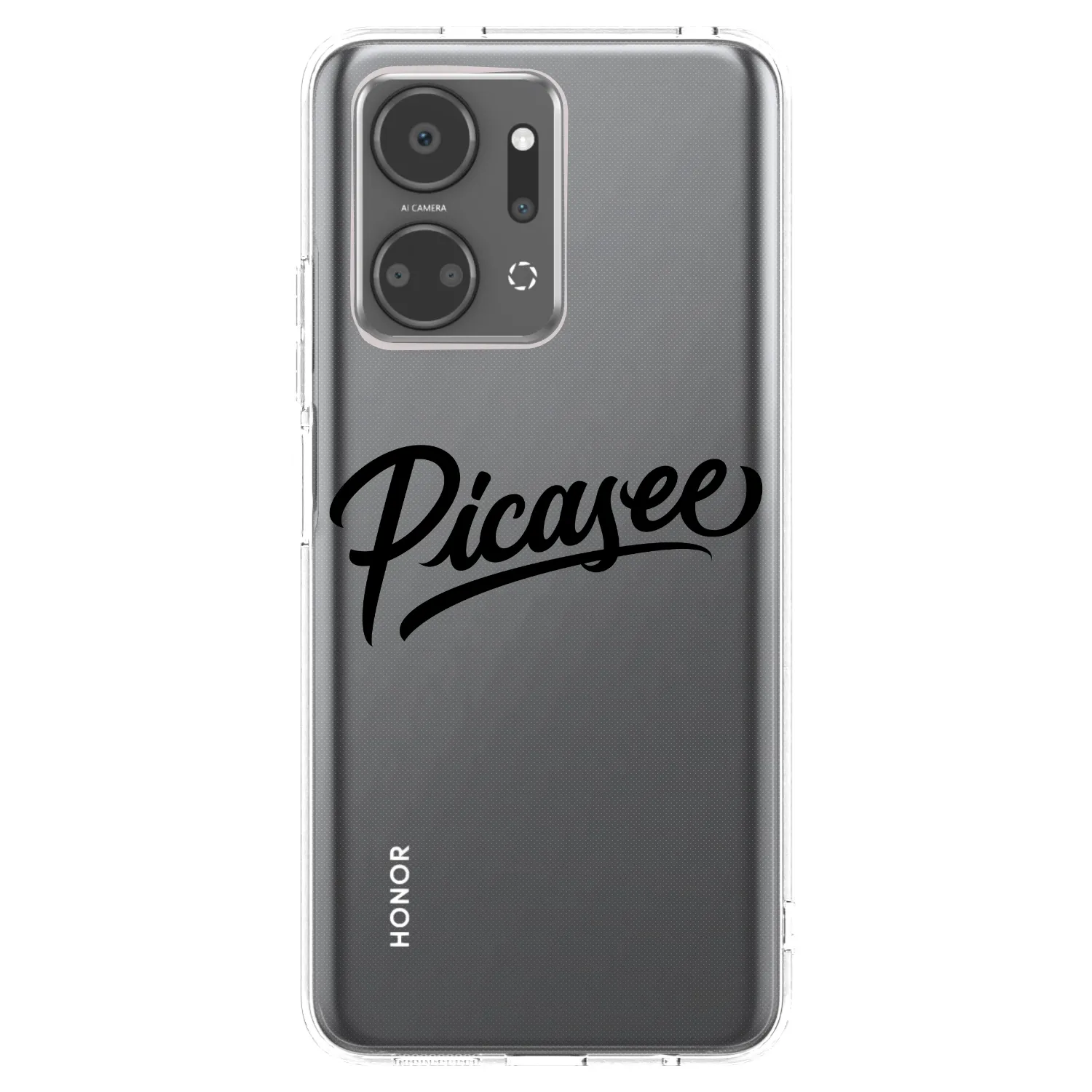 Picasee husă transparentă din silicon pentru Honor X7a - Picasee - old logo - black