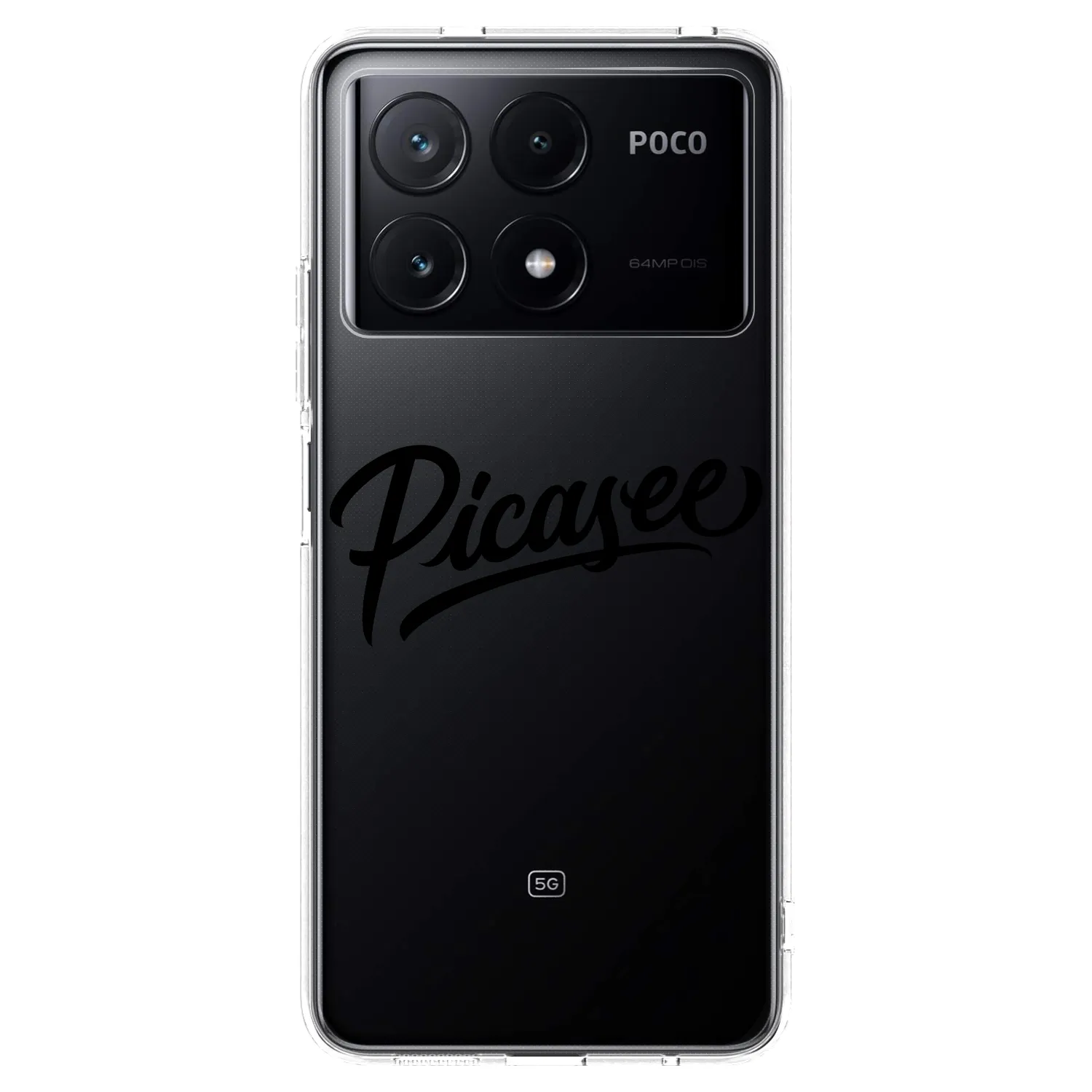 Picasee husă transparentă din silicon pentru Xiaomi Poco X6 Pro - Picasee - old logo - black