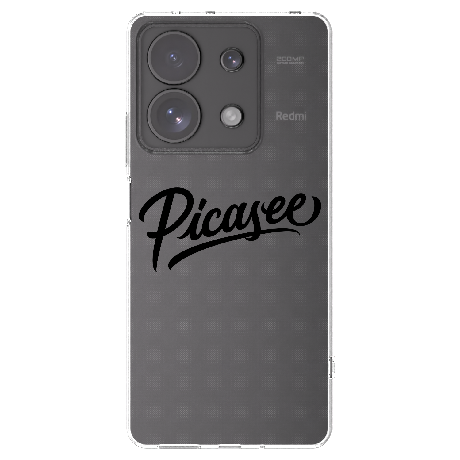 Picasee husă transparentă din silicon pentru Xiaomi Redmi Note 13 Pro 4G - Picasee - old logo - black