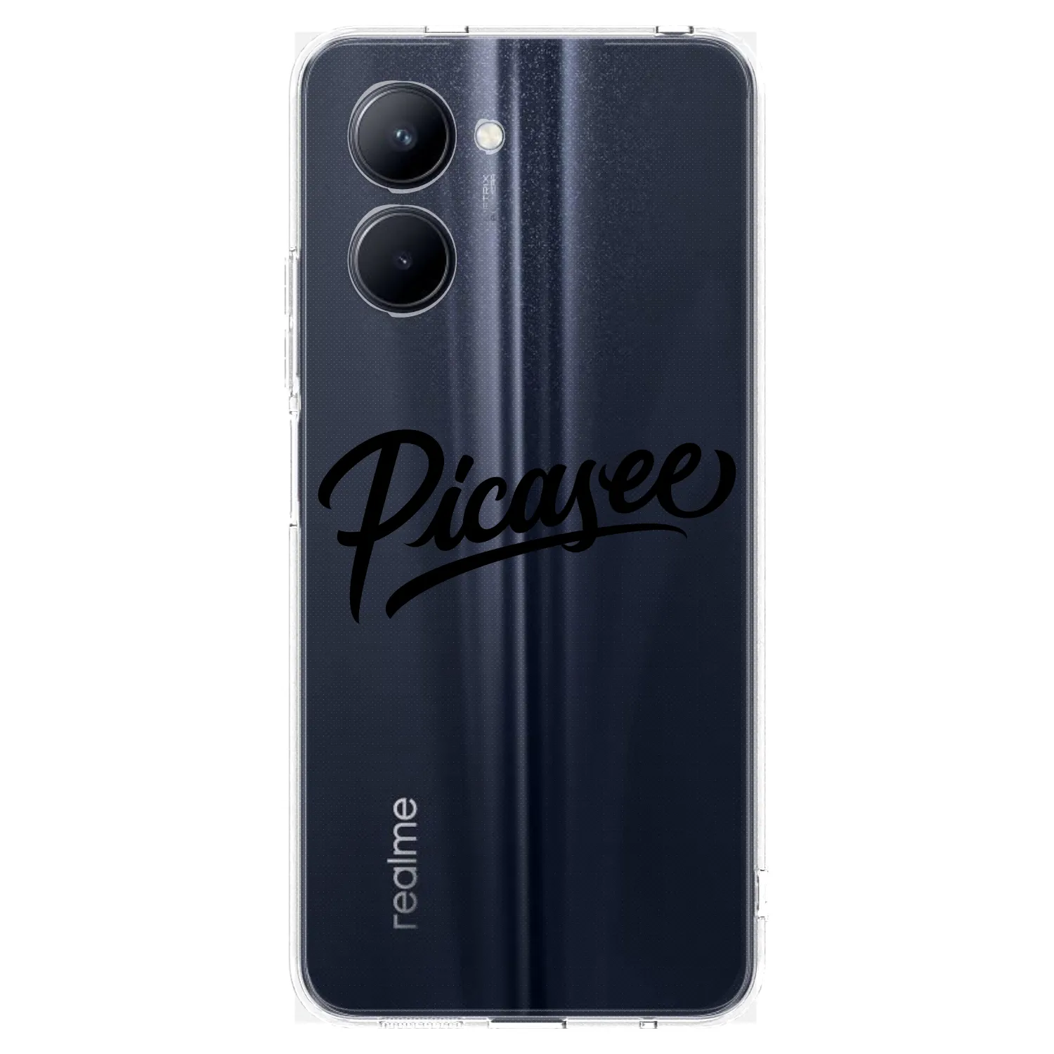 Picasee husă transparentă din silicon pentru Realme C33 (2023) - Picasee - old logo - black
