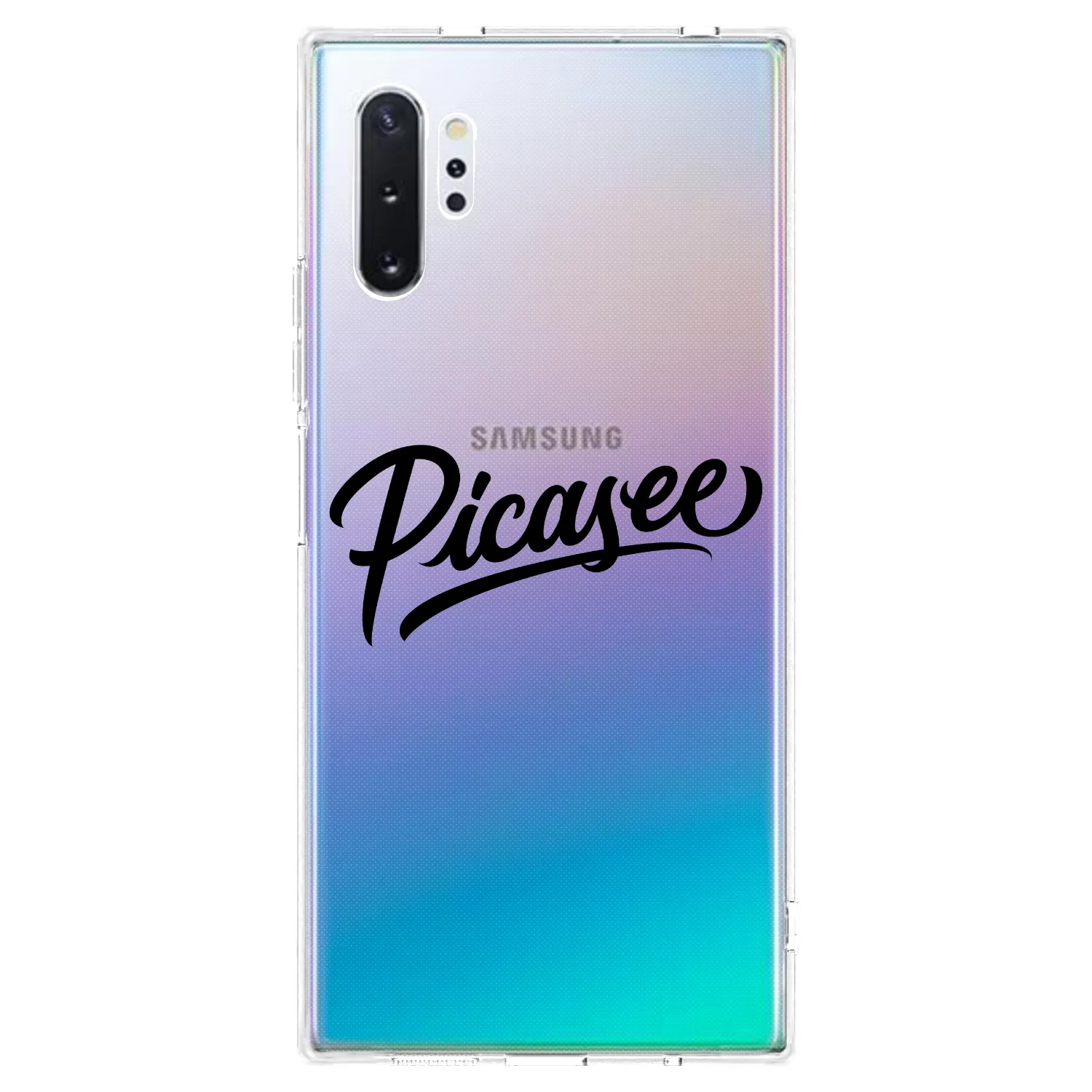 Picasee husă transparentă din silicon pentru Samsung Galaxy Note 10+ N975F - Picasee - old logo - black