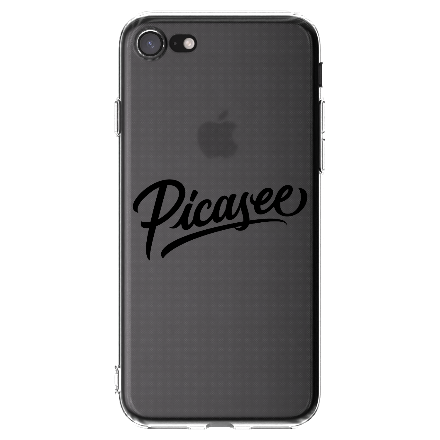 Picasee husă transparentă din silicon pentru Apple iPhone 8 - Picasee - old logo - black