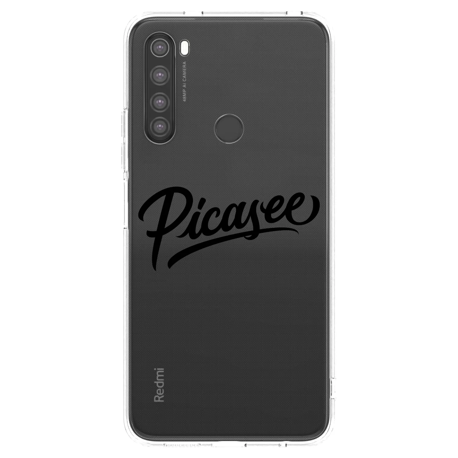 Picasee husă transparentă din silicon pentru Xiaomi Redmi Note 8 - Picasee - old logo - black