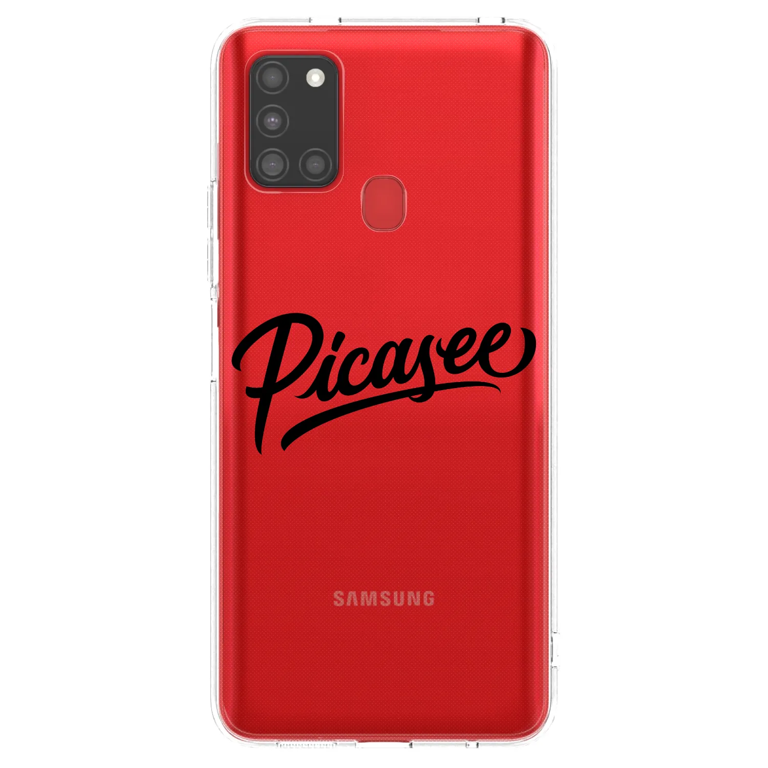 Picasee husă transparentă din silicon pentru Samsung Galaxy A21s - Picasee - old logo - black