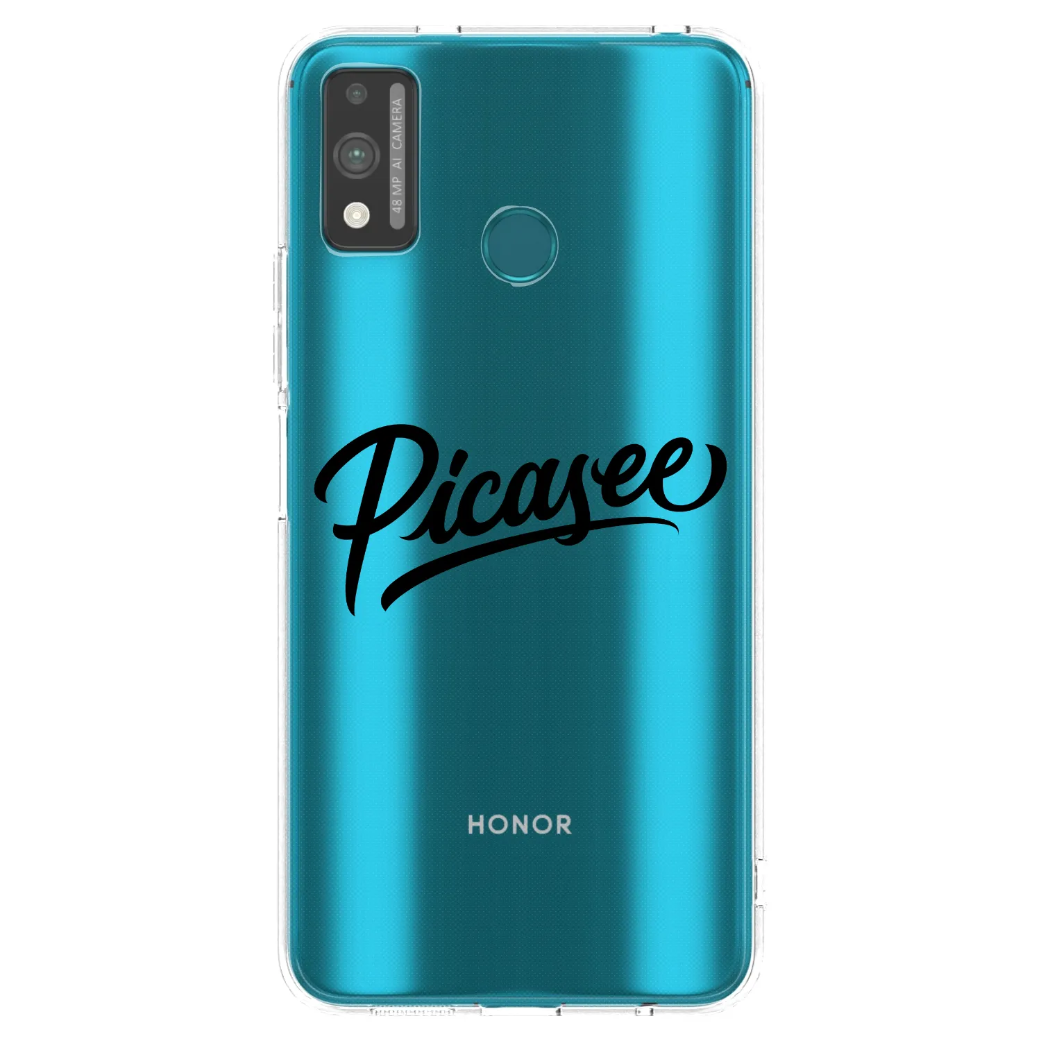 Picasee husă transparentă din silicon pentru Honor 9X Lite - Picasee - old logo - black