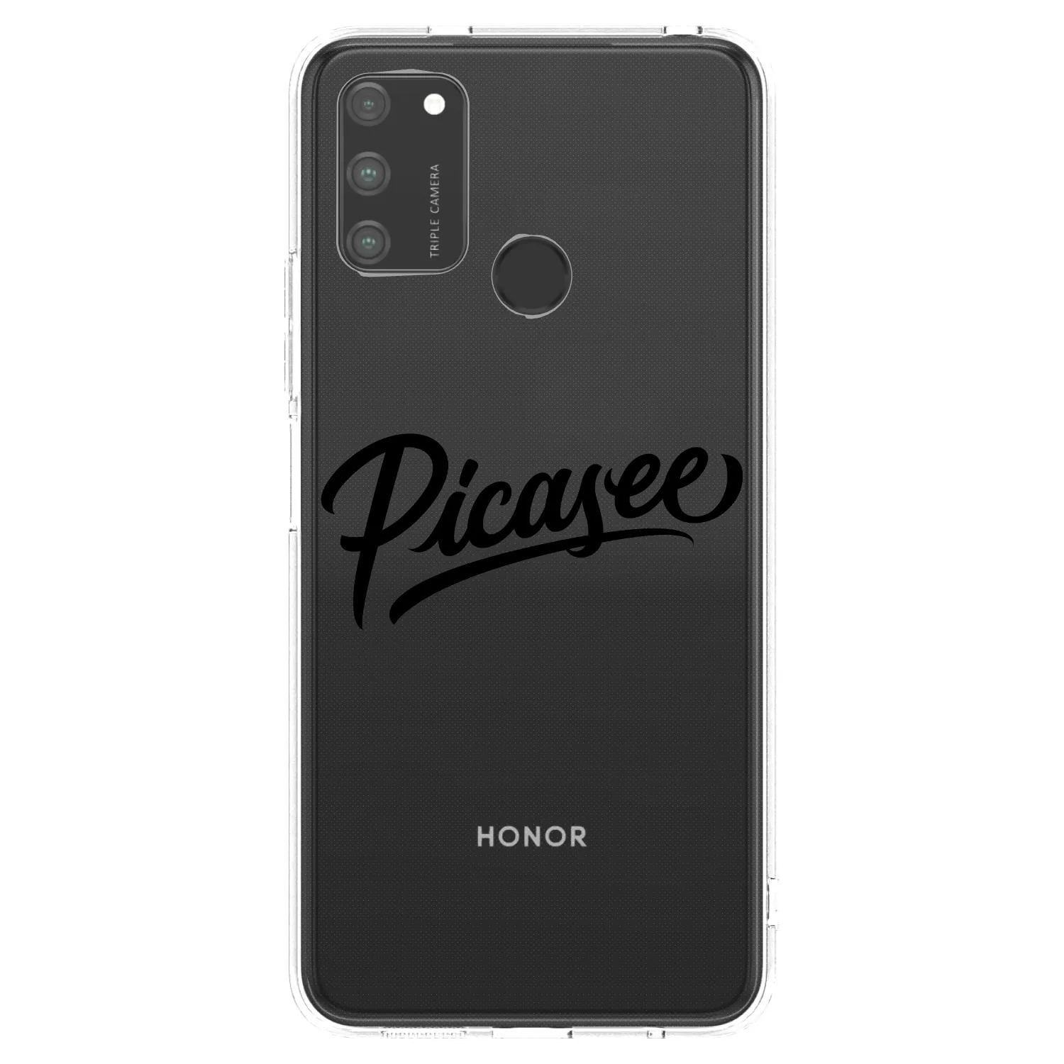 Picasee husă transparentă din silicon pentru Honor 9A - Picasee - old logo - black