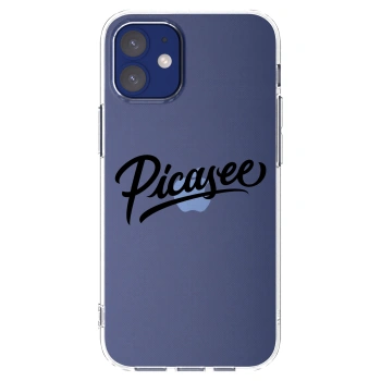 Picasee husă transparentă din silicon pentru Apple iPhone 12 mini - Picasee - old logo - black