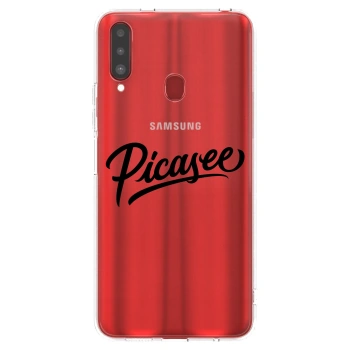 Picasee husă transparentă din silicon pentru Samsung Galaxy A20s - Picasee - old logo - black