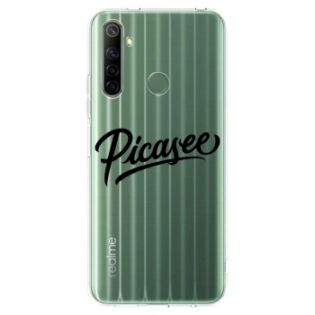Picasee husă transparentă din silicon pentru Realme 6i - Picasee - old logo - black
