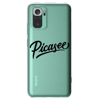 Picasee husă transparentă din silicon pentru Xiaomi Redmi Note 10 Pro - Picasee - old logo - black