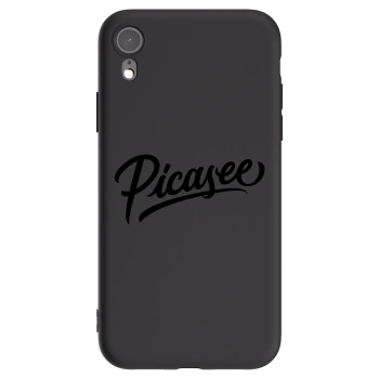 Picasee husă neagră din silicon pentru Apple iPhone XR - Picasee - old logo - black