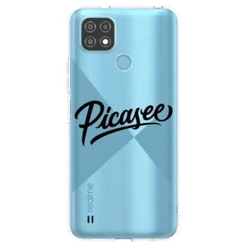 Picasee husă transparentă din silicon pentru Realme C21 - Picasee - old logo - black