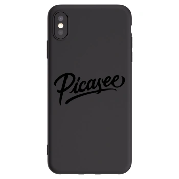 Picasee husă neagră din silicon pentru Apple iPhone XS Max - Picasee - old logo - black