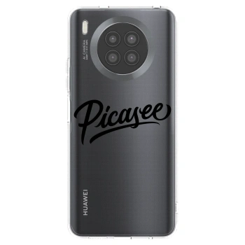 Picasee husă transparentă din silicon pentru Huawei Nova 8i - Picasee - old logo - black