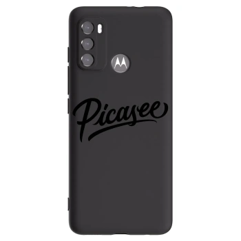 Picasee husă neagră din silicon pentru Motorola Moto G60 - Picasee - old logo - black