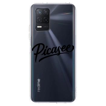 Picasee husă transparentă din silicon pentru Realme 8 5G - Picasee - old logo - black