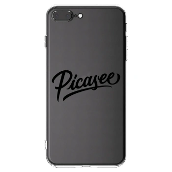 Picasee husă transparentă din silicon pentru Apple iPhone 7 Plus - Picasee - old logo - black