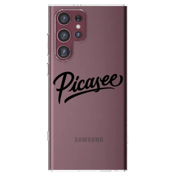 Picasee husă transparentă din silicon pentru Samsung Galaxy S22 Ultra 5G - Picasee - old logo - black