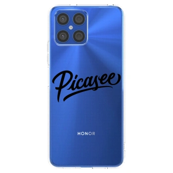 Picasee husă transparentă din silicon pentru Honor X8 4G - Picasee - old logo - black